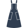 AIIS Class KG Summer Girls Bib Skirt ~ 7 - 3713